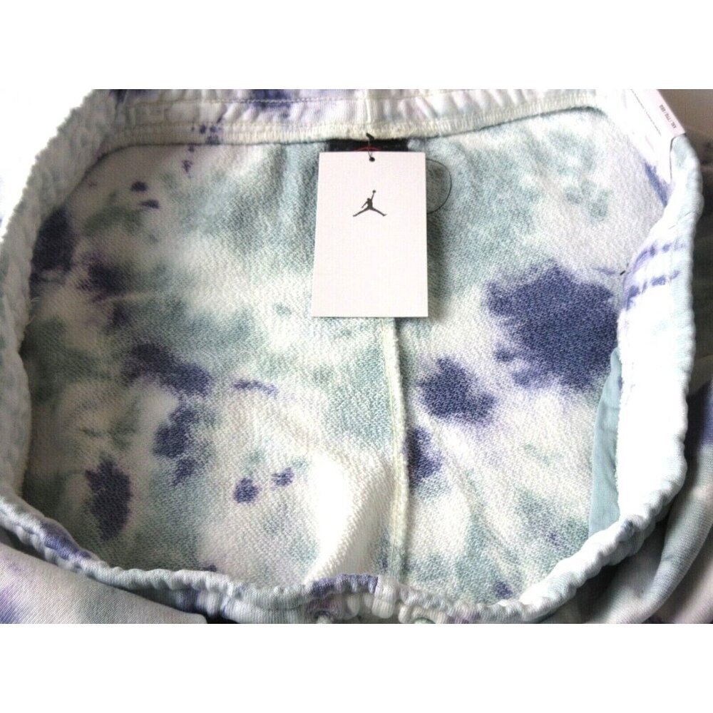 Men's Jordan Sport DNA Fleece Tie Dye Shorts Ocean Cube White Green Purple NWT - Picture 6 of 6